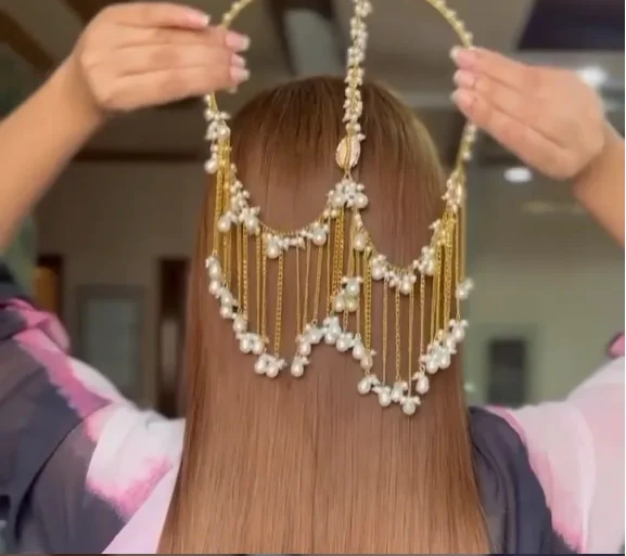 Fancy Bridal Wear Back Head Hair Style Jewellery