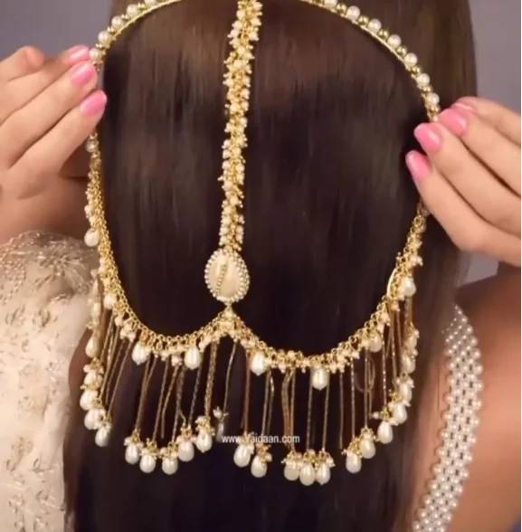Fancy Bridal Wear Back Head Hair Style Jewellery