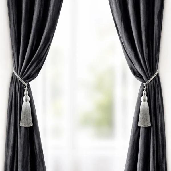 Blue Velvet Curtains 86x60 Inch 2 Pcs