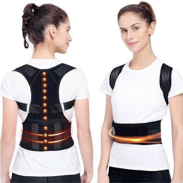 Black Spinal Corrector Belt for Office & Daily Use