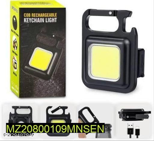 Portable Mini LED Light with Keychain, Waterproof, 500Lm, Rechargeable