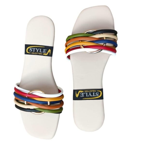 Multicolor PU Flat Flats for Women Size