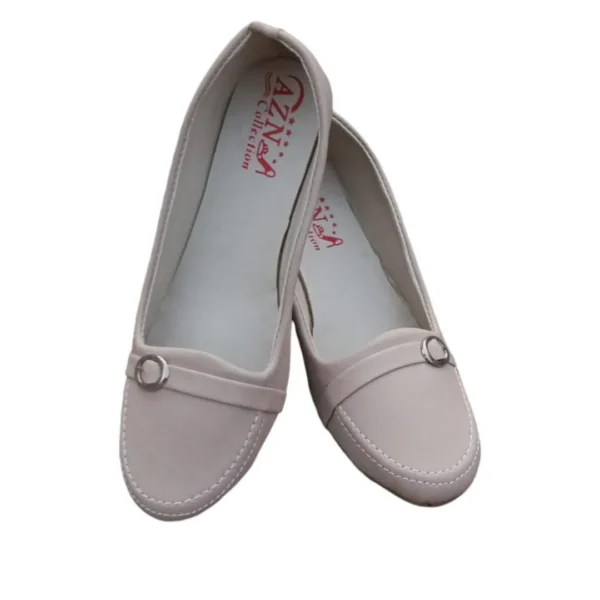 Off-White Rhinestone Slip-On Pumps for Women