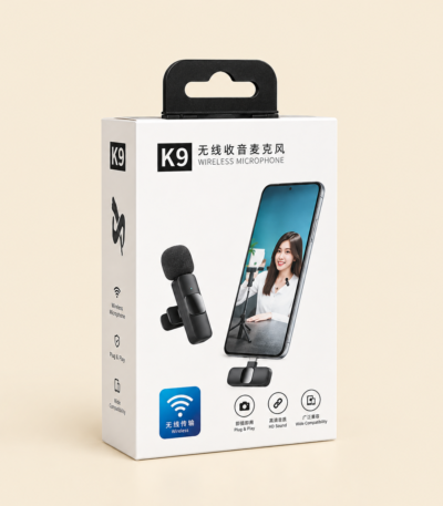 K9 wireless lavalier microphone with Type-C and iOS receiver