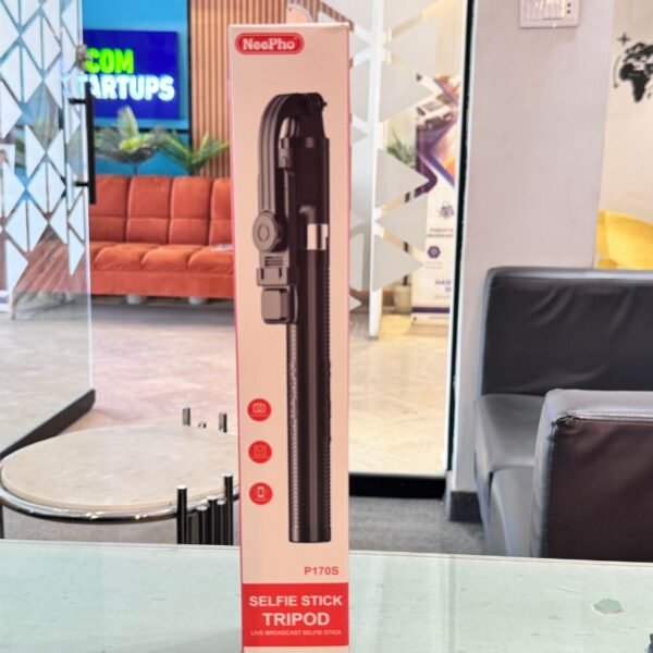 NeePho P170S Selfie Stick Tripod | Extendable , Bluetooth Remote, Universal Smartphone Mount | Durable Metal Build & Lightweight Design