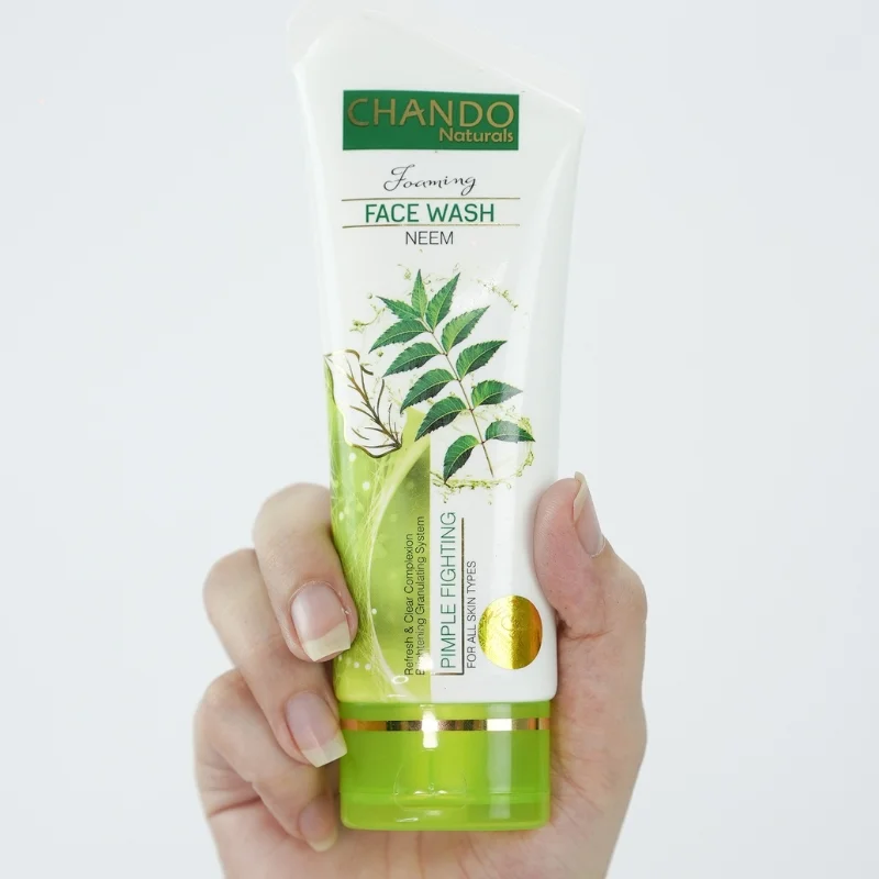16_1758828145.webp Face Wash | Chando Naturals Neem Pimple Fighting Face Wash 100ml Daily Cleanser for Oily and Acne-Prone Skin - Image 1