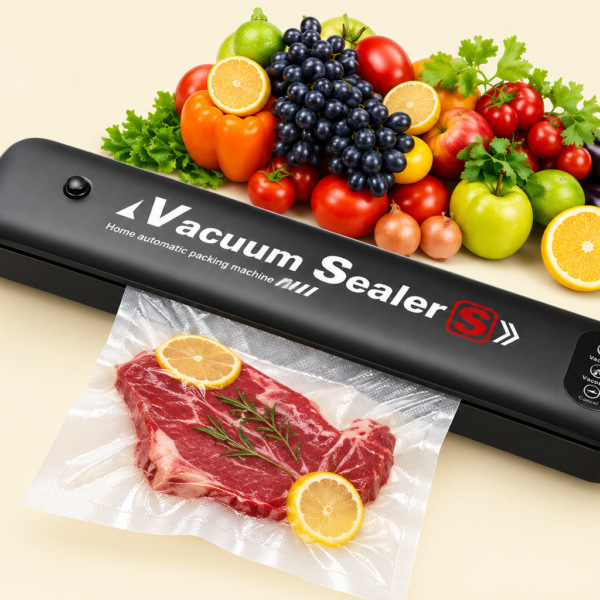 Vacuum Sealer Hand Machine ZKFK-001 | Automatic Food Sealer with 5 Vacuum Bags for Fresh Food Storage