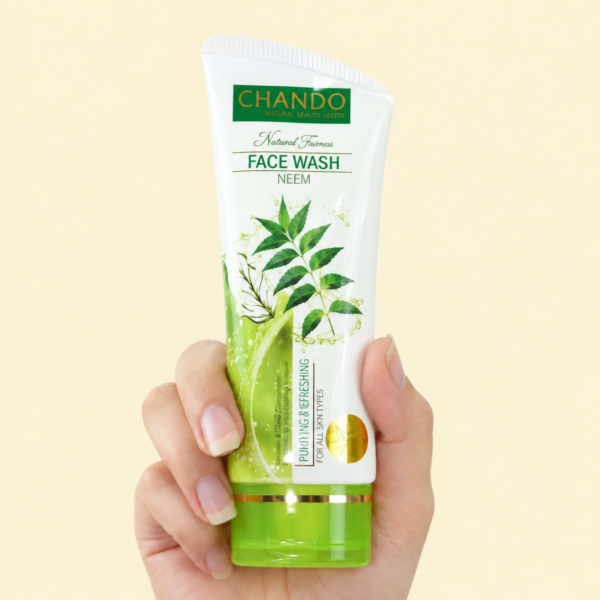 Chando Naturals Neem Pimple Fighting Face Wash 100ml | Daily Cleanser for Oily and Acne-Prone Skin