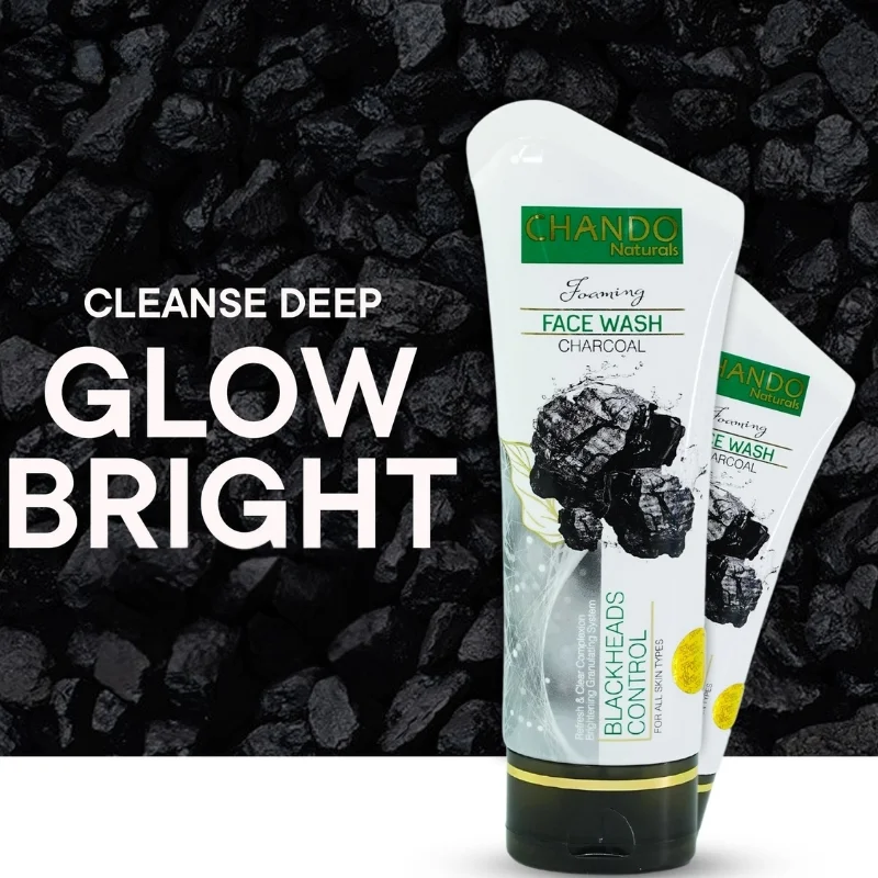 22_1758828224.webp Face Wash | Chando Naturals Charcoal Blackheads Control Face Wash 100ml Daily Cleanser for Oily and Combination Skin - Image 1