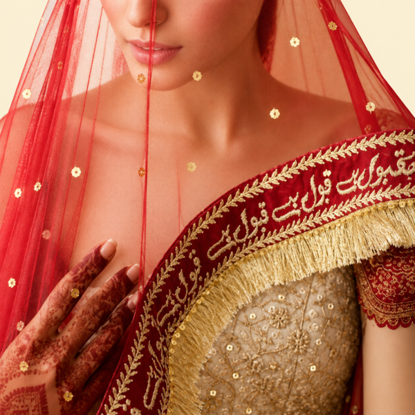 Qabool Hai Bridal Embroidered Net Dupatta | Nikah & Wedding Special | Premium Fancy Bridal Wear
