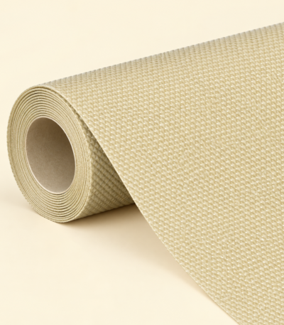 Beige anti-slip waterproof washable liner for refrigerator shelves and kitchen cabinets