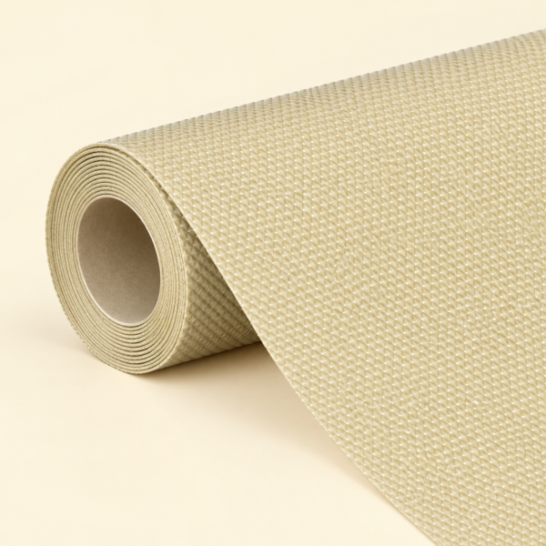 Beige anti-slip waterproof washable liner for refrigerator shelves and kitchen cabinets