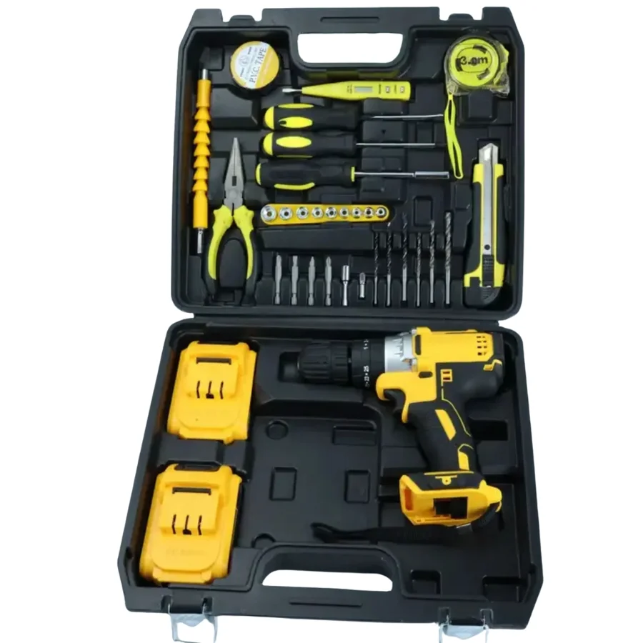 5_1756139834.webp Dunlandi 24V Cordless Drill Machine Set | 2 Batteries & Complete DIY Tool Kit - Image 1