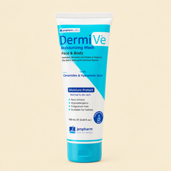 DermiVe Moisturizing Wash Face & Body 100ml | Jenpharm