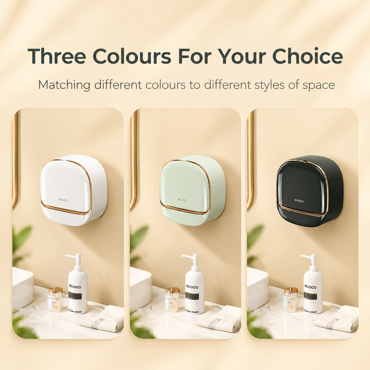 69e76f55-4248-4d56-a3cc-86f2a197a3b0 Light Green | Self-Adhesive Wall-Mounted Luxury Soap Holder with Lid and Drainage Tray - Image 1