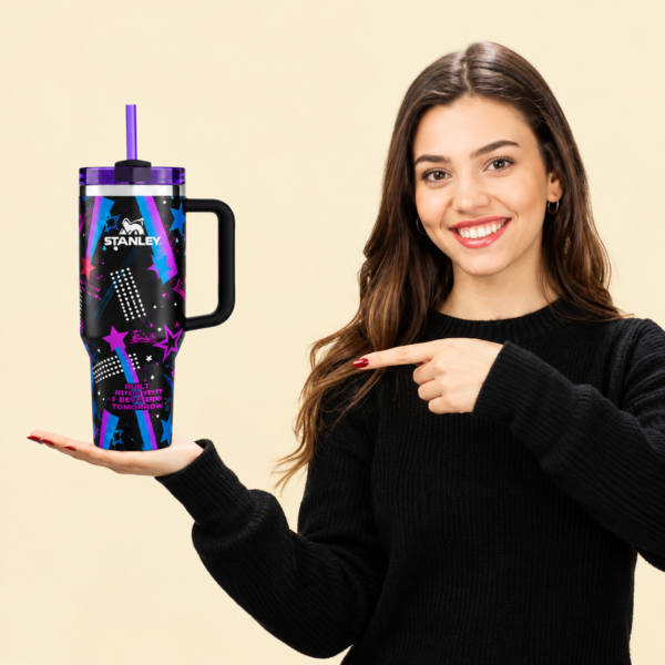 Black Stylish Stanley Barbie Tumbler H2.0 Tumbler 1.18L Limited Edition Double Wall Vacuum Insulated