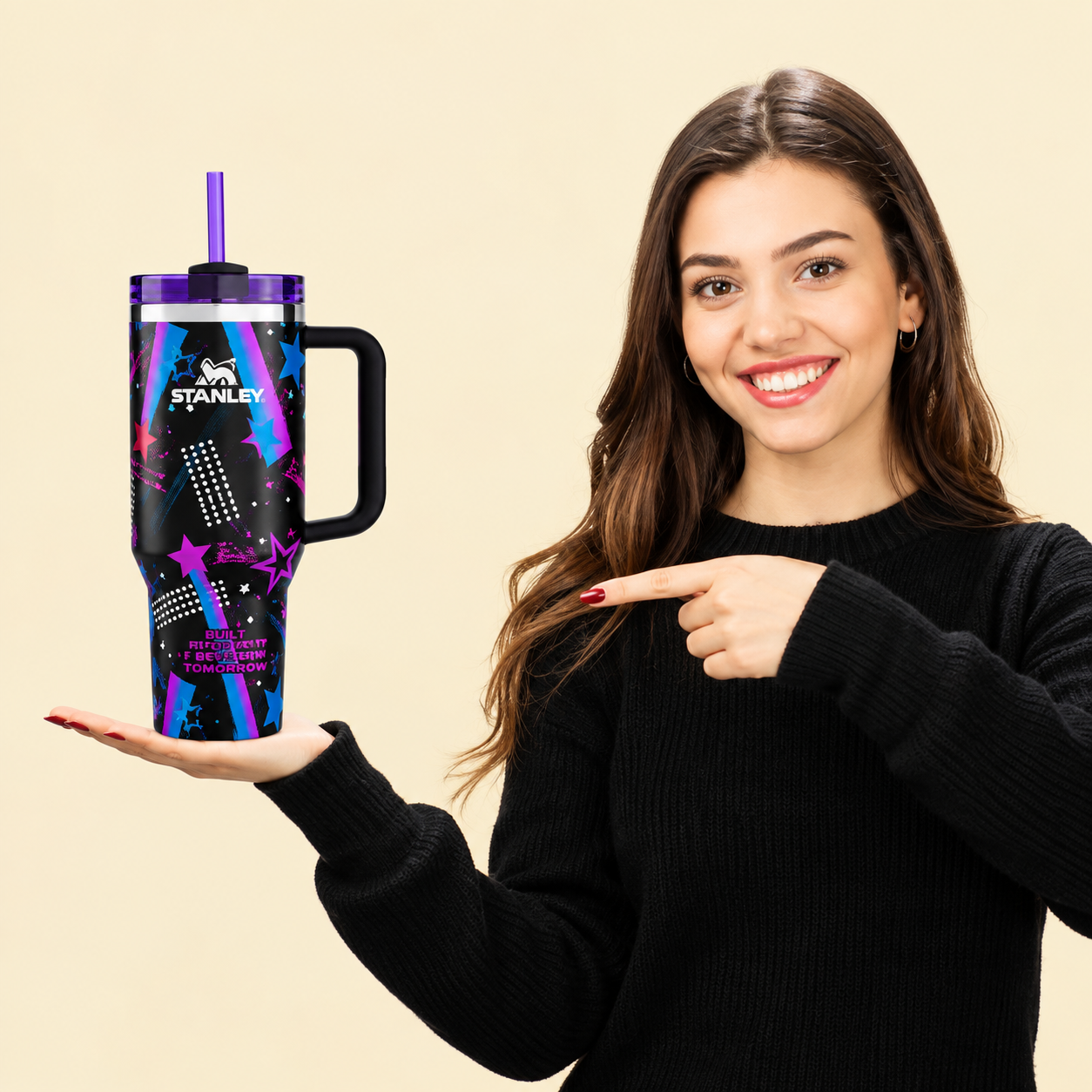 78c6c6bc-2eaf-4fb7-84e8-95d5ebf90084 Black Stylish Stanley Barbie Tumbler H2.0 Tumbler 1.18L Limited Edition Double Wall Vacuum Insulated - Image 1
