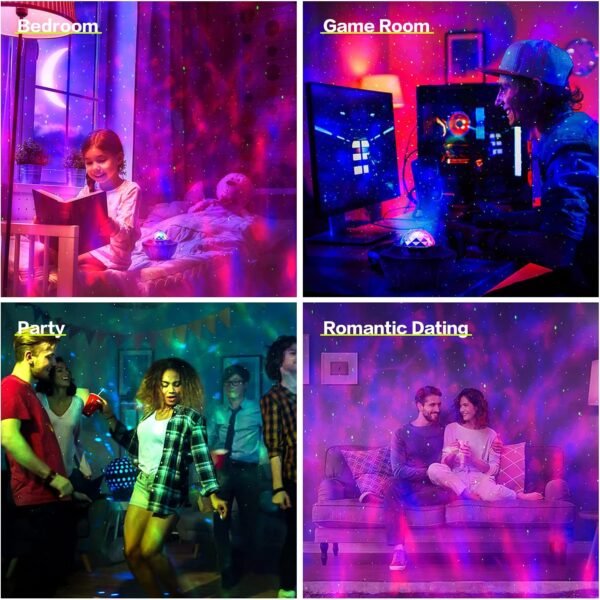 Galaxy Star Projector Lamp | LED Nebula Universe Effect & Built-in Speaker