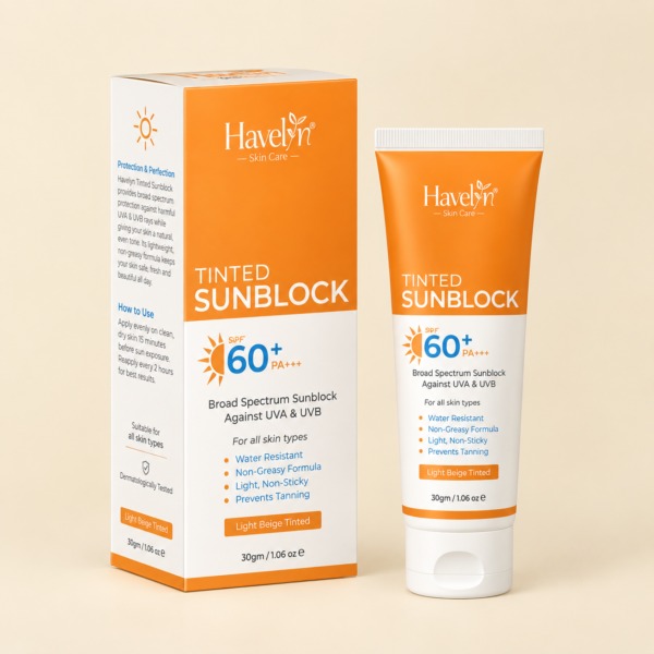 Haya Tinted Sunblock SPF 60+ with natural tint