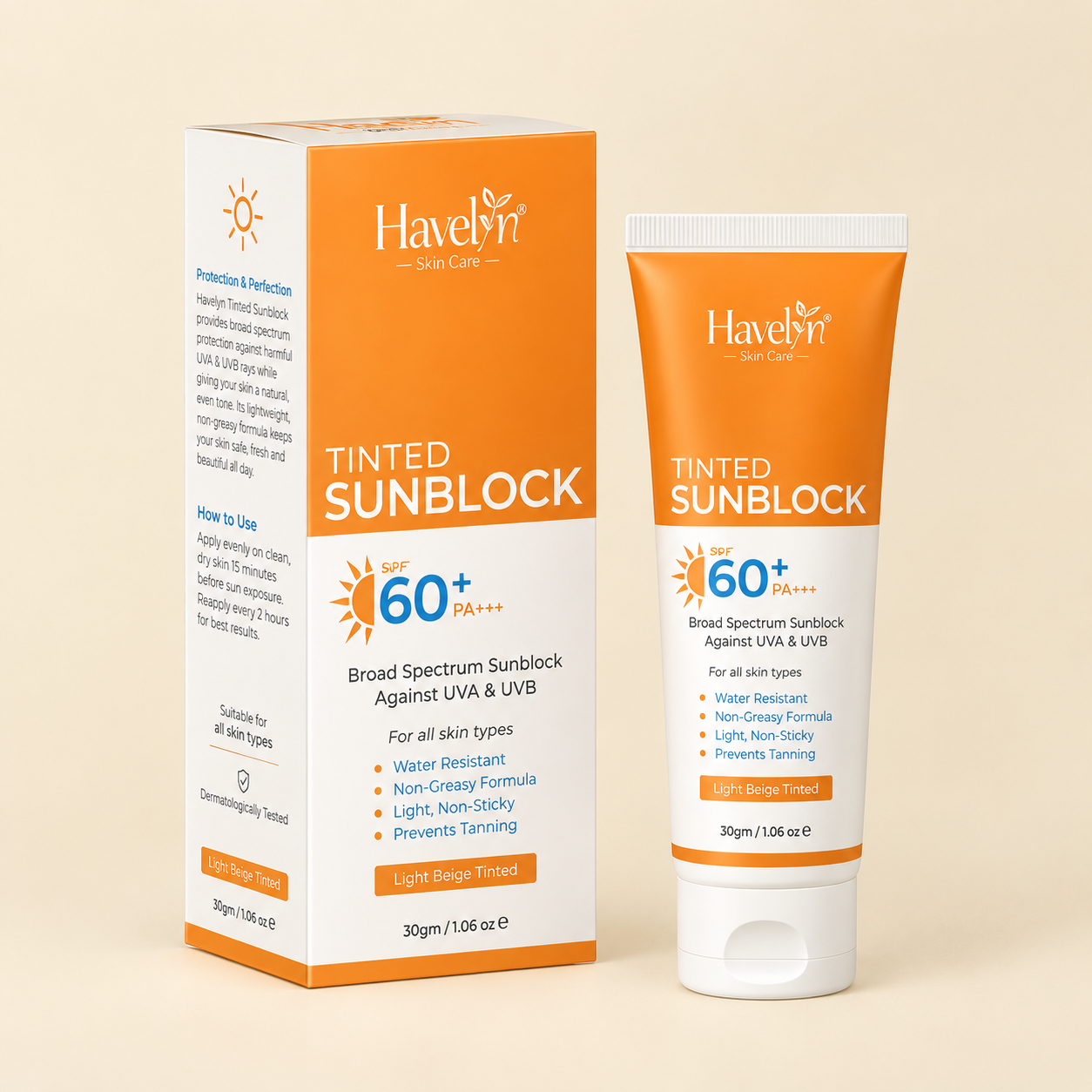 ChatGPT Image Sep 13, 2026, 07_00_08 PM Haya Tinted Sunblock SPF 60+ with natural tint
