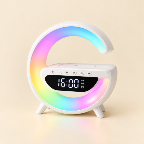 BT-3401 LED Wireless Charging Speaker & Atmosphere Lamp | RGB Night Light | Bluetooth Speaker | Fast Wireless Charger