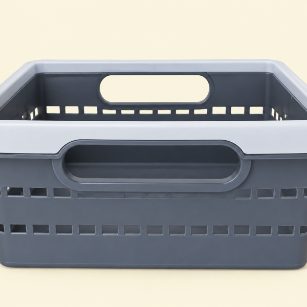 Multi-Purpose Woven Plastic Storage Basket with Handles Organizer Bin for Office, Pantry, and Home