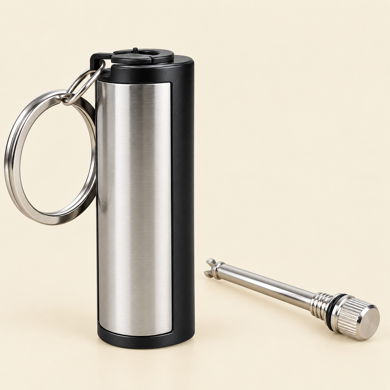 ChatGPT Image Sep 13, 2026, 07_38_06 PM Permanent Match Striker Flint Stone Lighter with Keychain | Waterproof Survival Matchstick for Smoking & Outdoor Use - Image 1