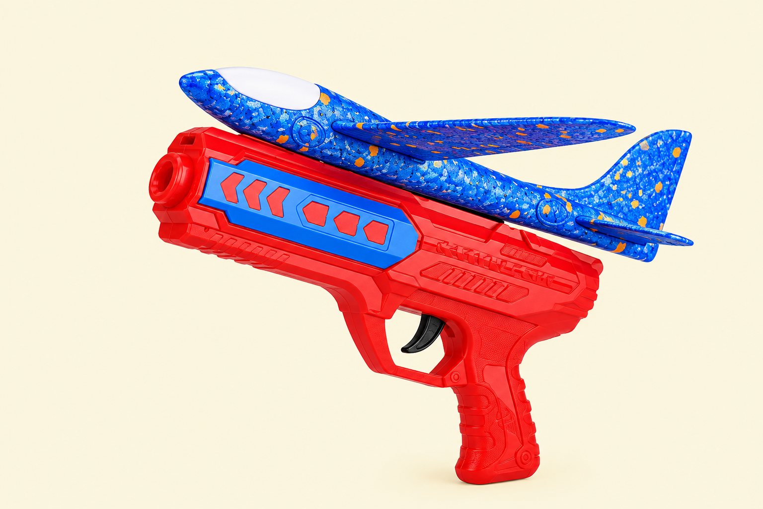 ChatGPT Image Sep 13, 2026, 07_53_54 PM Foam airplane launcher toy for kids with glider aircraft