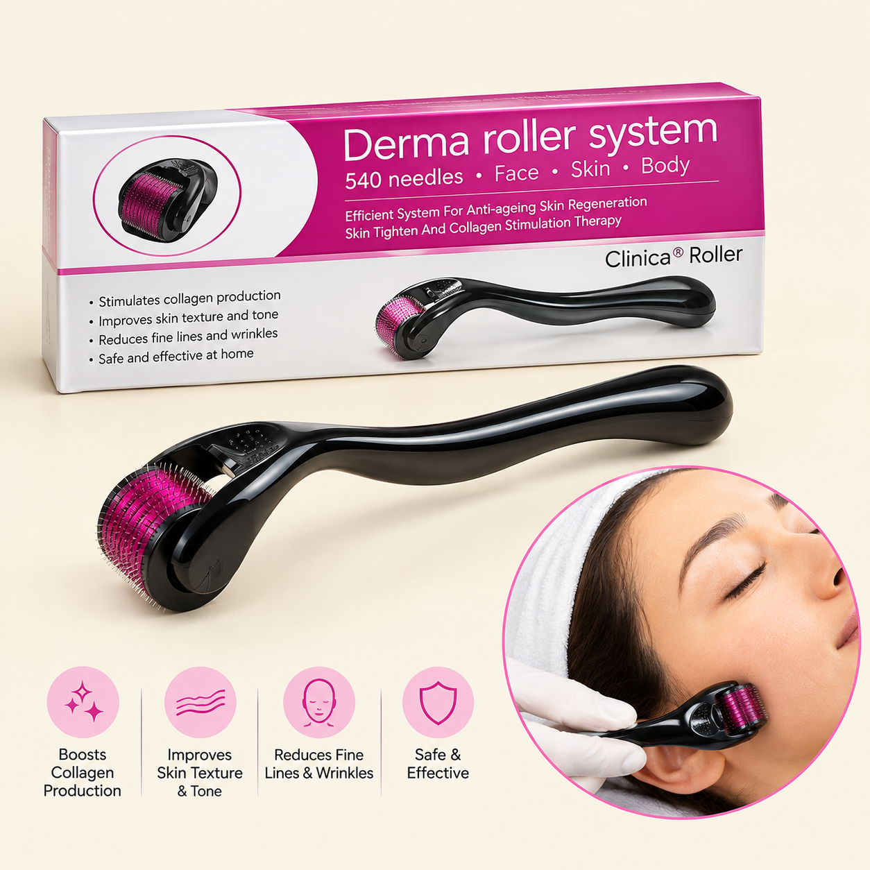 ChatGPT Image Sep 13, 2026, 08_00_00 PM Derma Roller 0.5mm for Hair & Skin Therapy | 540 Titanium Micro-Needles - Image 1
