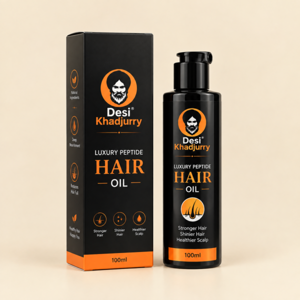 Desi Khazanay Regrowth Hair Oil | Herbal Hair Growth Oil with 25+ Herbs, Cold-Pressed Oils & Essential Oils | Scalp Nourishment & Hair Care | For Men & Women