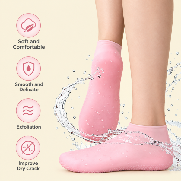 Silicone Jelly Socks | Box Packed | Ultra-Moisturizing Gel Foot Care Protector