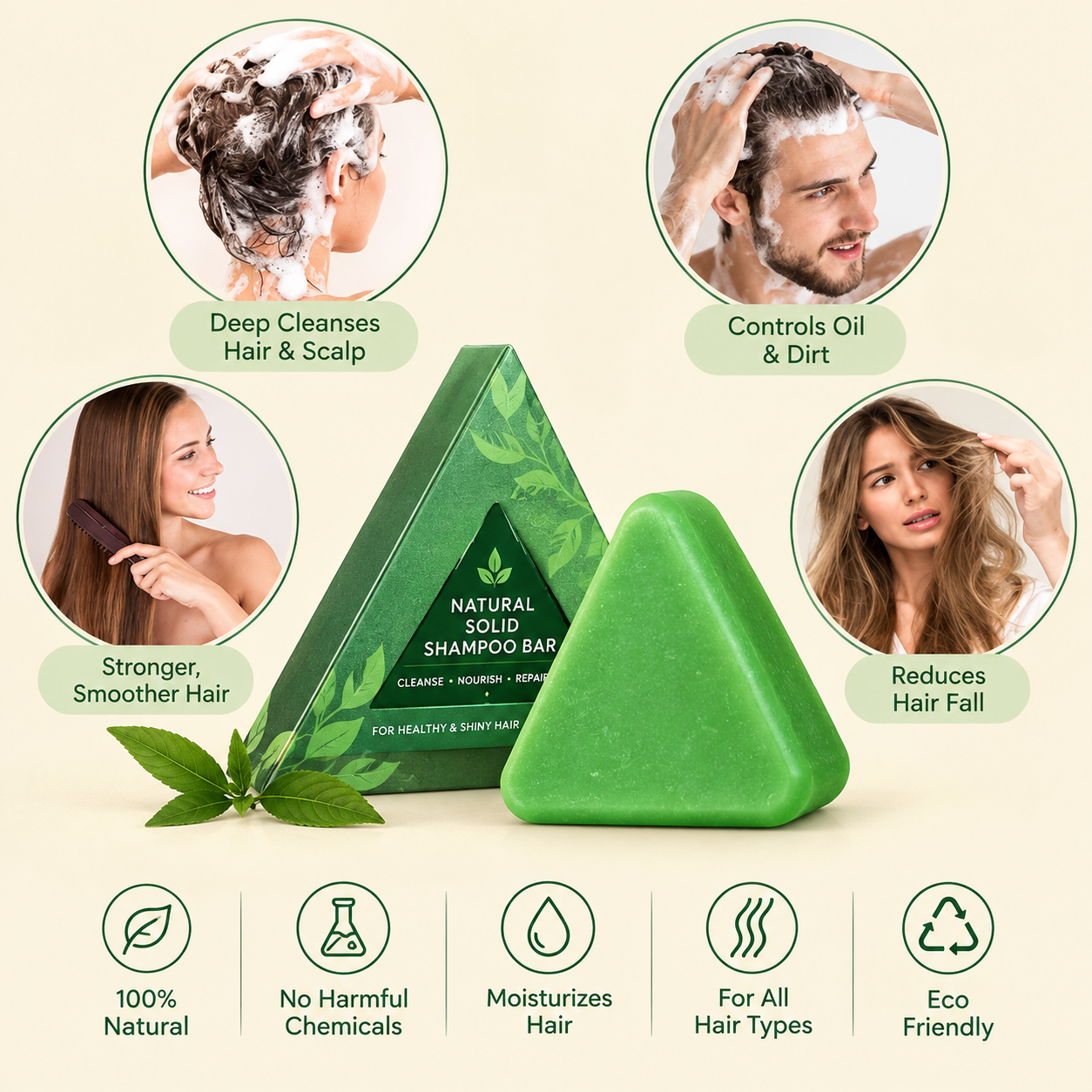 ChatGPT Image Sep 16, 2026, 10_33_15 PM Nature Triangle Shampoo Bar | Plant-Based Herbal Hair Growth Soap | Calming, Strengthening & Eco-Friendly - Image 1