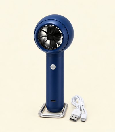 TurboFan rechargeable mini cooling fan with three speed modes