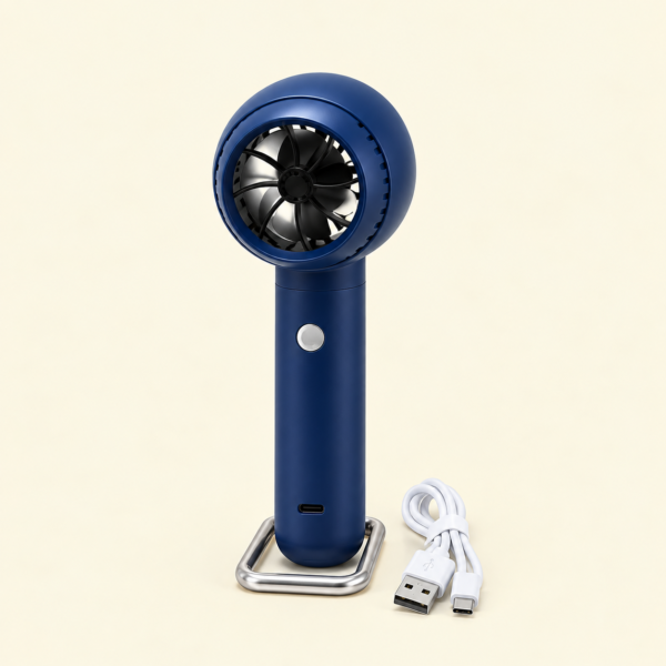 TurboFan rechargeable mini cooling fan with three speed modes