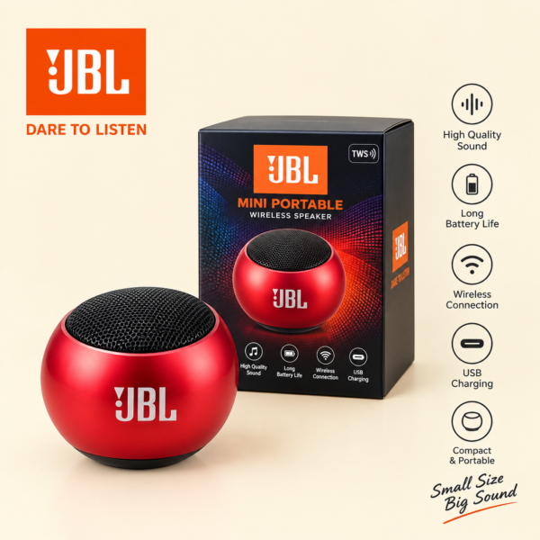 JBL M3 Mini Portable Bluetooth Speaker | Compact Wireless Speaker | Powerful Bass & Long Battery Life