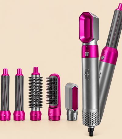 5-in-1 Electric Hair Dryer Brush Kit for blow drying straightening curling and volumizing
