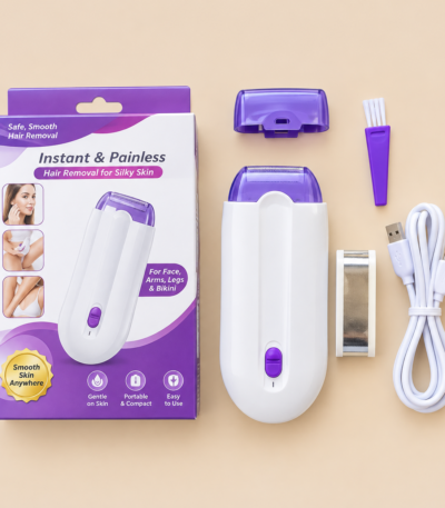 2-in-1 Rechargeable Painless Hair Remover Finishing Touch Sensa-Light for face and body