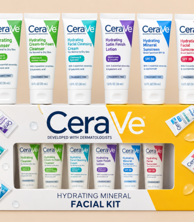 CeraVe Hydrating Mineral Facial Kit Pack of 6 for deep moisture and skin repair