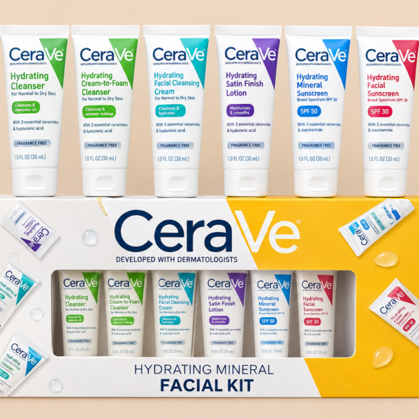CeraVe Hydrating Mineral Facial Kit Pack of 6 for deep moisture and skin repair