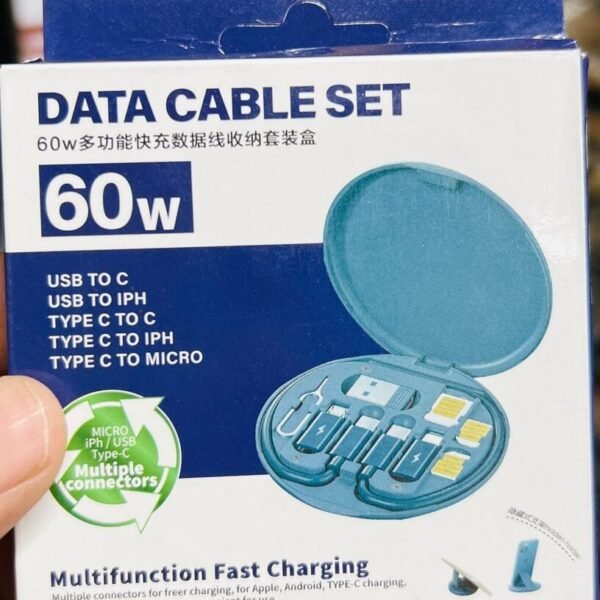 New Data Cable Storage Box | 60W Fast Charging | Multifunctional Mobile Phone Holder & Organizer