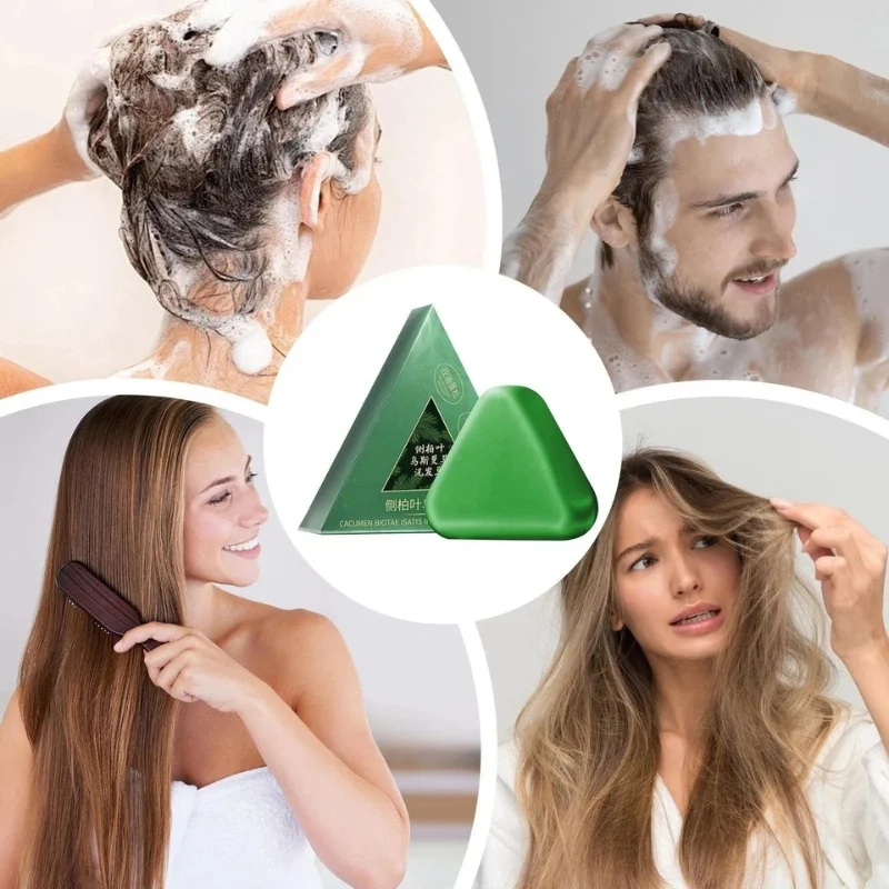 Product800x800_1766658820.webp Nature Triangle Shampoo Bar | Plant-Based Herbal Hair Growth Soap | Calming, Strengthening & Eco-Friendly - Image 1