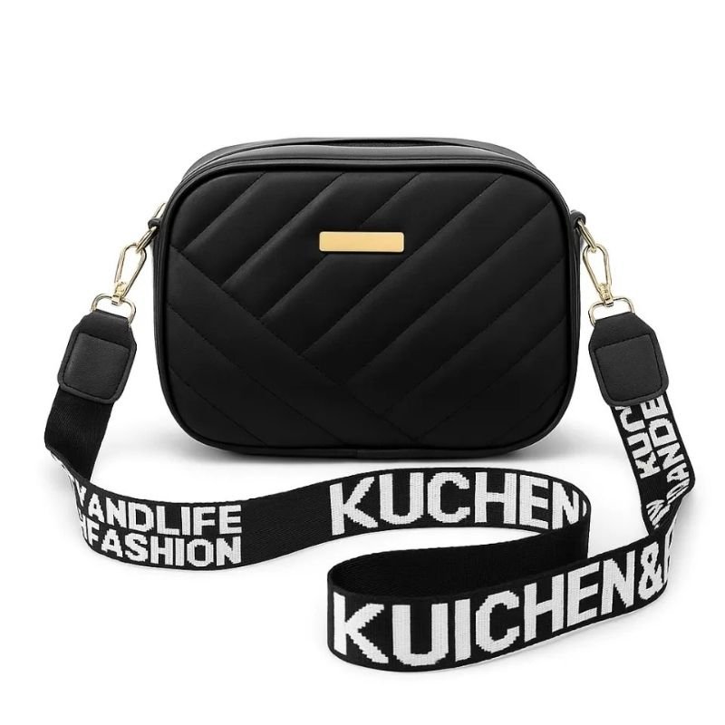 ProductImage-2025-08-16T170452.101_1755346366.jpg Black Leather Handbag for Girls & Women | Stylish Shoulder & Crossbody Bag | Daily Use & Gift - Image 1