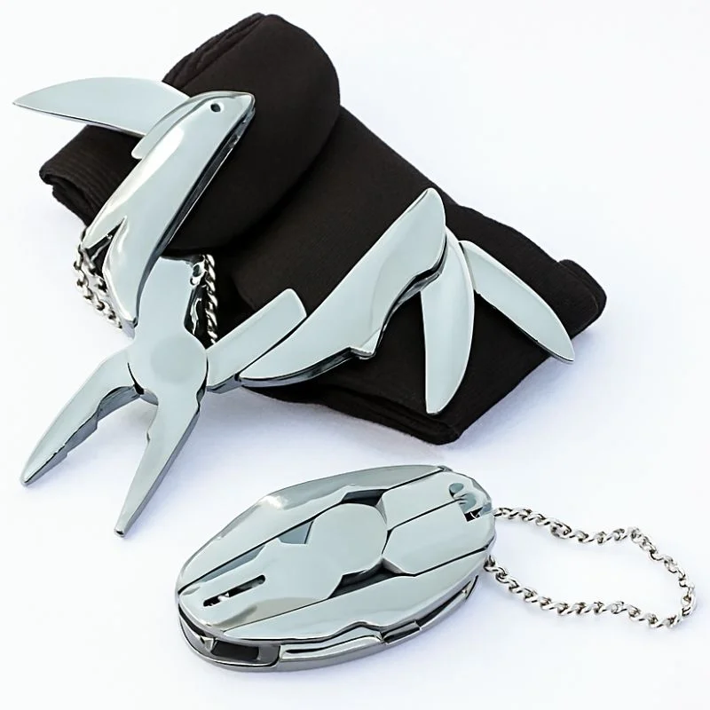 ProductImage-2026-01-05T161622.884_1767611860.webp Stainless Steel Outdoor Portable Multitool Plier Knife | Mini Keychain Multi Tool with Screwdriver & Pouch | Camping, Hiking & Everyday Use - Image 1