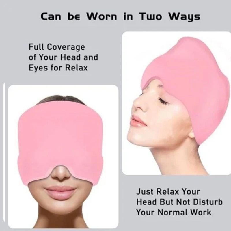 ProductImage25_1753453032.jpg Headache Relief Gel Cap Hot Cold Therapy | Migraine, Tension & Puffy Eyes Relief - Image 1