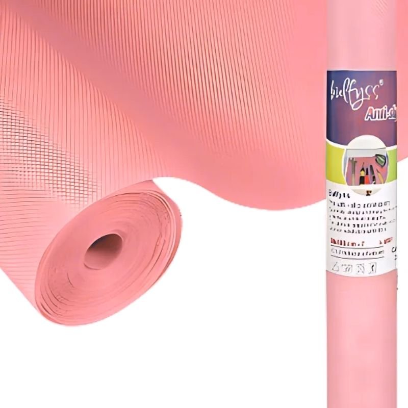ProductImage74_1754654719.jpg Anti-Slip Fridge & Shelf Mat | Waterproof Washable Liner for Kitchen Drawers Cabinets | Pink - Image 1