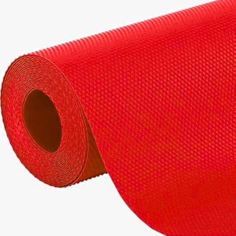 ProductImage84_1754656633.jpg Anti-Slip Fridge & Shelf Mat | Waterproof Washable Liner for Kitchen Drawers Cabinets | Red - Image 1