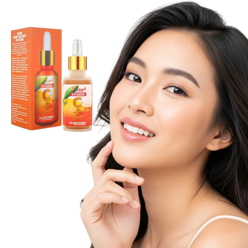 ProductImage_1760597012.webp Liru Collagen Vitamin C Serum Orange 30ml Brightening Anti-Aging Face Serum for Glowing Skin - Image 1