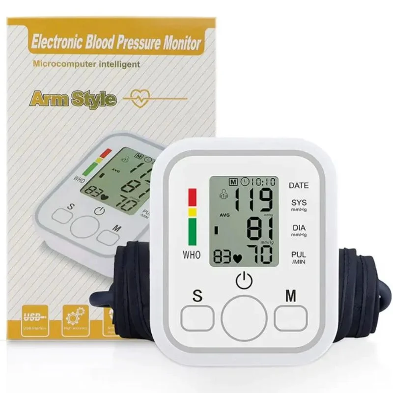 Untitleddesign-2025-12-29T184547.780_1767016189.webp Digital Blood Pressure Monitor | Upper Arm Automatic BP Machine with Large LCD Display, Memory Storage & Voice Function for Home Monitoring - Image 1