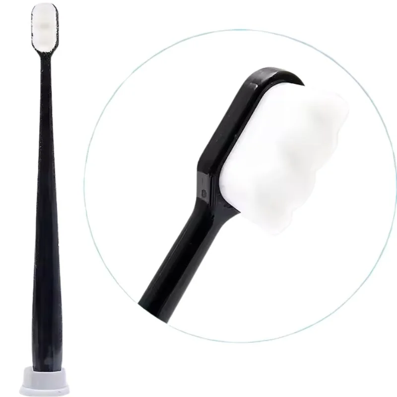Untitleddesign-2025-12-30T112315.866_1767076644.webp Nano Toothbrush with Travel Case | Ultra Soft Micro-Nano Bristles | For Sensitive Gums, Adults & Kids | Black - Image 1