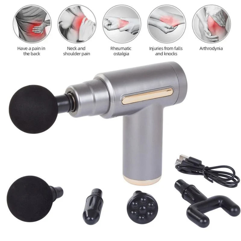 Untitleddesign20_1781767720.webp Deep Tissue Muscle Massage Gun | Fascia Relaxation Massage Gun with 6 Speed Levels & 4 Massage Heads | Random Color - Image 1